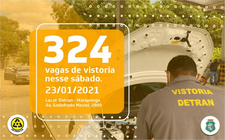 Detran-CE abre 324 vagas de vistoria neste sábado
