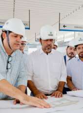 Governador Elmano de Freitas visita obras da linha VLT Aeroporto